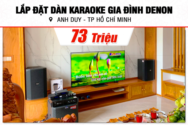 Lắp đặt dàn karaoke Denon 73tr cho anh Duy tại TPHCM (Denon DN712, Denon DA-2600, JBL KX180A, TS312S, JBL VM200) 