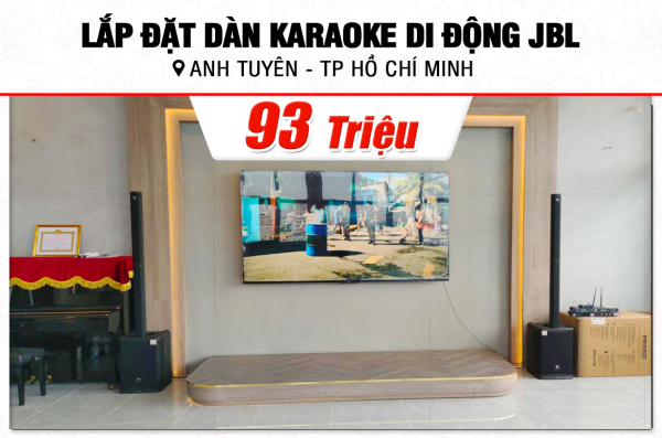 Lắp đặt dàn karaoke di động JBL 93tr cho anh Tuyên tại TPHCM (JBL PRX One, JBL KX180A, BCE VIP6000)