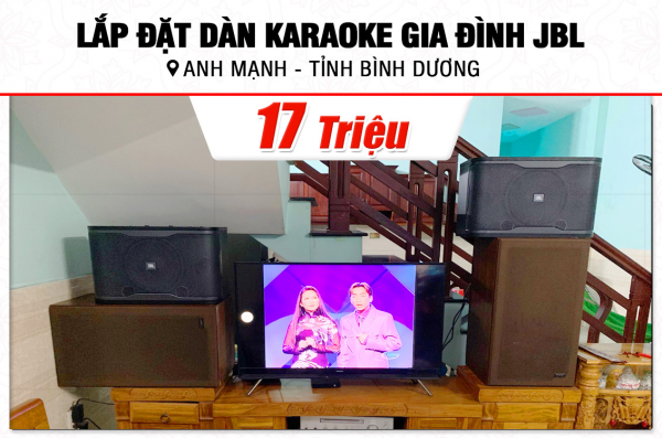 Lắp đặt dàn karaoke JBL 17tr cho anh Mạnh tại Bình Dương (JBL RM210, BKSound DSP-9000 Plus, U900 Plus X)