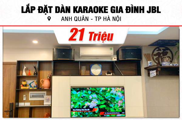 Lắp đặt dàn karaoke JBL 21tr cho anh Quân tại Hà Nội (JBL Pasion 10, BKSound DP3600 New, U900 Plus Ver 2) 