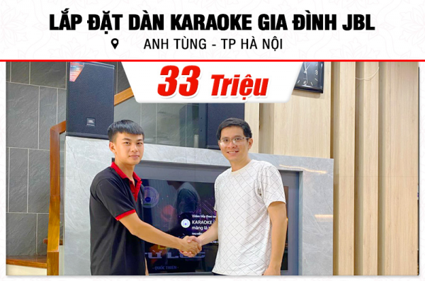 Lắp đặt dàn karaoke JBL 33tr cho anh Tùng tại Hà Nội (JBL MTS10, BKSound DKA 6500, BKSound SW312B)