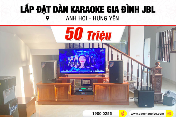 Lắp đặt dàn karaoke JBL 50tr cho anh Hợi ở Hưng Yên (JBL MTS12, BIK BPA-6200, BKSound KP600, BJ-W25A, UGX12 Luxury)