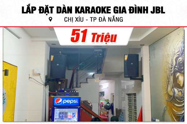 Lắp đặt dàn karaoke JBL 51tr cho chị Xíu tại Đà Nẵng (JBL XS12, Crown Xli2500, JBL KX180A) 