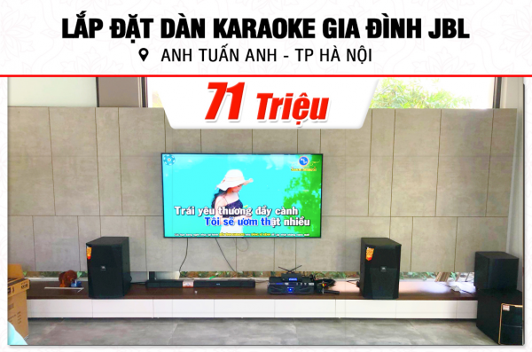 Lắp đặt dàn karaoke JBL 71tr cho anh Tuấn Anh tại Hà Nội (JBL XS12, Crown Xli2500, KX180A, Pasion 12SP, VM300)