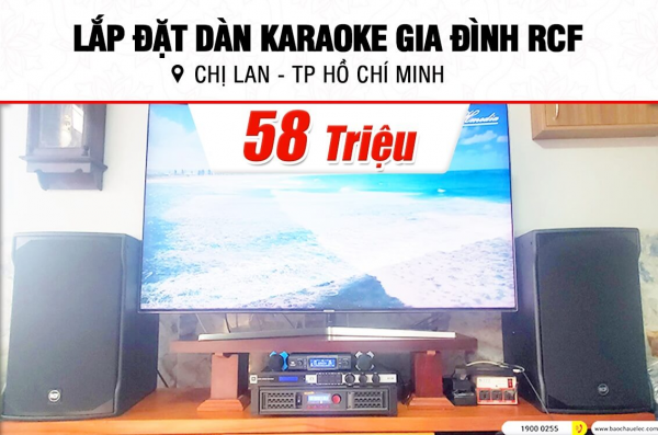 Lắp đặt dàn karaoke RCF 58tr cho chị Lan tại TPHCM (RCF EMAX 3112 MK2, BIK BPA-8200, JBL KX180A, VM300)