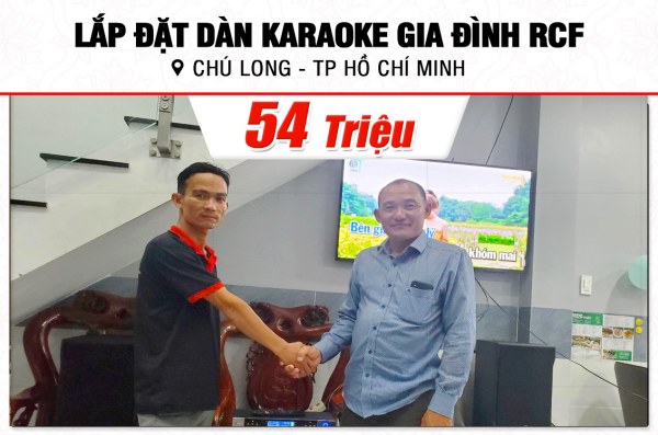 Lắp đặt dàn karaoke RCF 64tr cho chú Long tại TPHCM (RCF 3110 MK2, Crown T5, KX180A, SW612B, BJ-U500) 