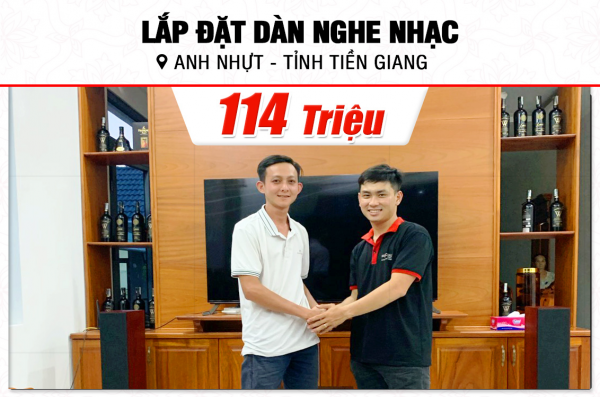 Lắp đặt dàn nghe nhạc 114tr cho anh Nhựt tại Tiền Giang (BW 704 S2, Marantz ND8006, Marantz PM8006)