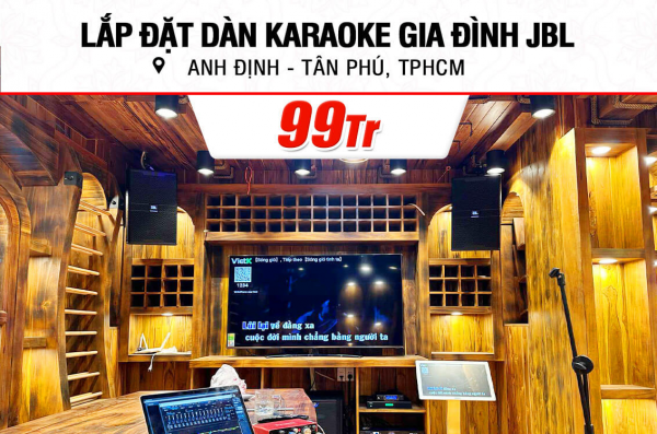 Lắp đặt dàn karaoke JBL 99tr cho anh Định ở TPHCM (JBL KP4012 G2, Crown Xli2500, JBL KX180A, VM300, Alto TS12S...)