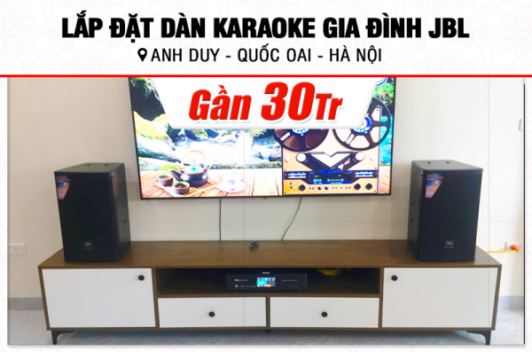 Lắp đặt dàn karaoke JBL gần 30tr cho anh Duy tại Hà Nội (JBL MTS10, BKSound DKA 8500)