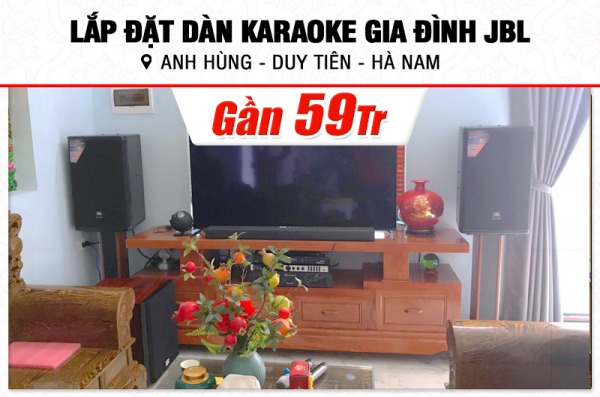 Lắp đặt dàn karaoke JBL gần 59tr cho anh Hùng tại Hà Nam (JBL MTS12, Xli2500, X6 Luxury, SW612C, UGX12 Plus)