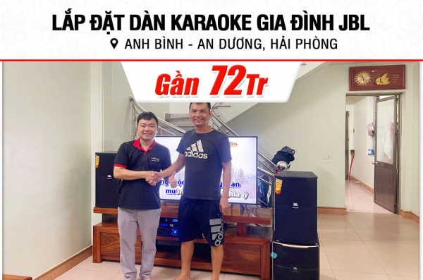 Lắp đặt dàn karaoke JBL gần 72tr cho anh Bình ở Hải Phòng (JBL XS12, Crown Xli2500, KX180A, Pasion 12SP, VM200)