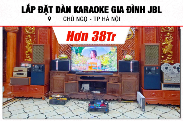 Lắp đặt dàn karaoke JBL hơn 38tr cho chú Ngọ tại Hà Nội (JBL KI512, BIK VM840A, JBL VM300)