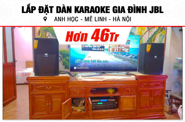 Lắp đặt dàn karaoke JBL hơn 46tr cho anh Học tại Hà Nội (JBL XS12, BIK CA-J802, BKSound KP500, U900 Plus X)