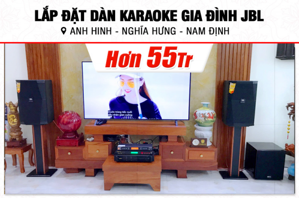 Lắp đặt dàn karaoke JBL hơn 55tr cho anh Hinh tại Nam Định (JBL XS12, CA-J602, BPR-5600, BJ-W25AV, BBS W500)