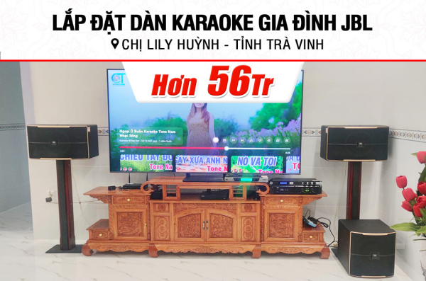 Lắp đặt dàn karaoke JBL hơn 56tr cho chị LiLy Huỳnh ở Trà Vinh (JBL Pasion 12, Denon DA-2600, KX180A, Pasion 12SP, BCE UGX12)