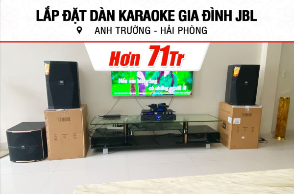 Lắp đặt dàn karaoke JBL hơn 71tr cho anh Trường tại Hải Phòng (JBL XS12, Crown Xli2500, KX180A, VM200, Pasion 12SP)