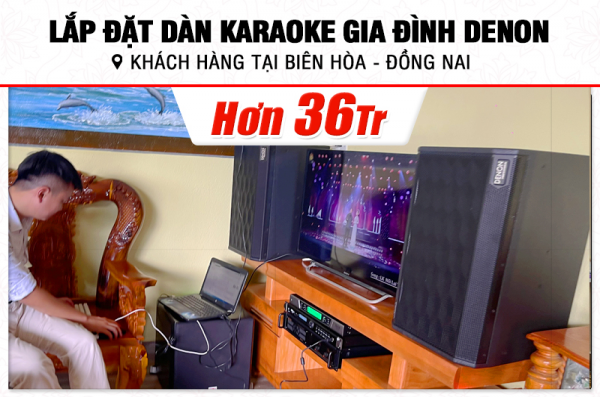 Lắp đặt dàn karaoke Denon hơn 36tr cho khách hàng tại Đồng Nai (Denon DP-R312, VM630A, KP500, SW512C, UGX12)