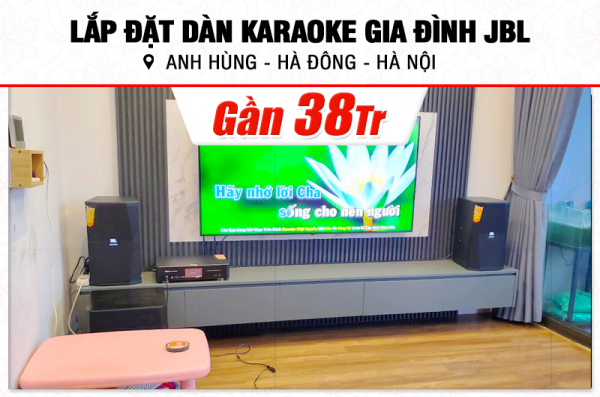Lắp đặt dàn karaoke JBL gần 38tr cho anh Hùng tại Hà Nội (JBL XS10, BKSound DKA 6500, SW612B)