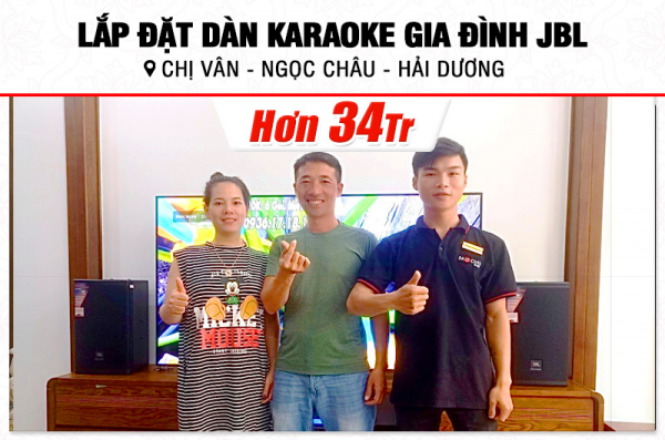 Lắp đặt dàn karaoke JBL hơn 34tr cho chị Vân tại Hải Dương (JBL MTS10, BKSound DP3600 New, SW512C, U900 Plus X)