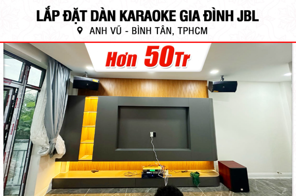 Lắp đặt dàn karaoke JBL hơn 50tr cho anh Vũ ở TPHCM (JBL XS10, Crown T5, X6 Luxury, UGX12 Luxury, SW612-C)