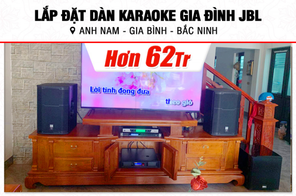 Lắp đặt dàn karaoke JBL hơn 62tr cho anh Nam tại Bắc Ninh (JBL PRX412M, BPA-8200, KP600, BJ-W25A, UGX12 Luxury)