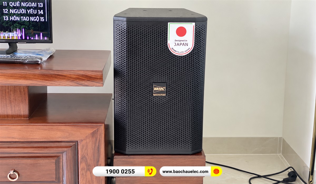 Mặt trước loa BIK CS-620 trong hệ thống karaoke gia đ&igrave;nh