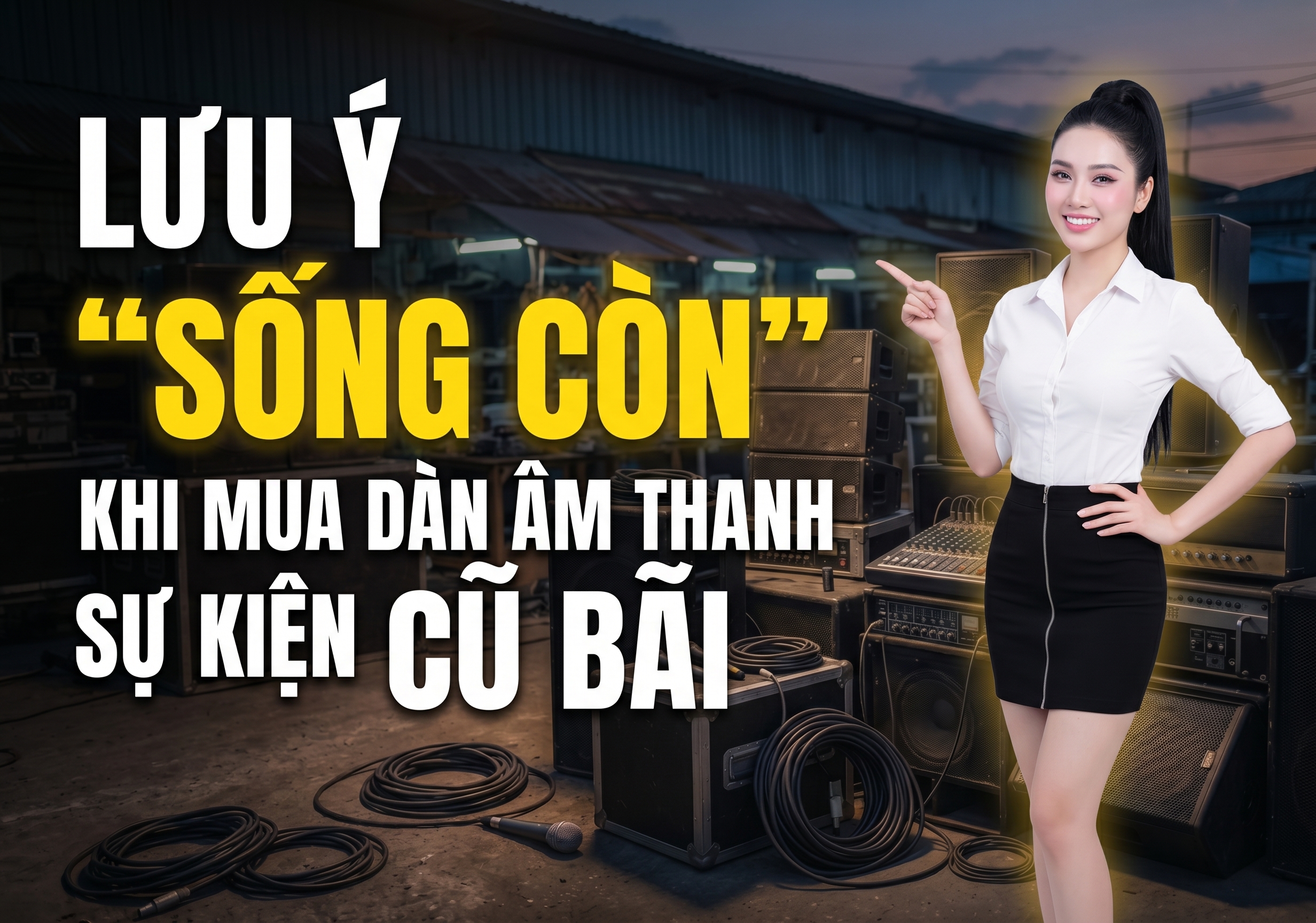 Có nên mua dàn âm thanh sự kiện cũ, bãi? Kinh nghiệm 