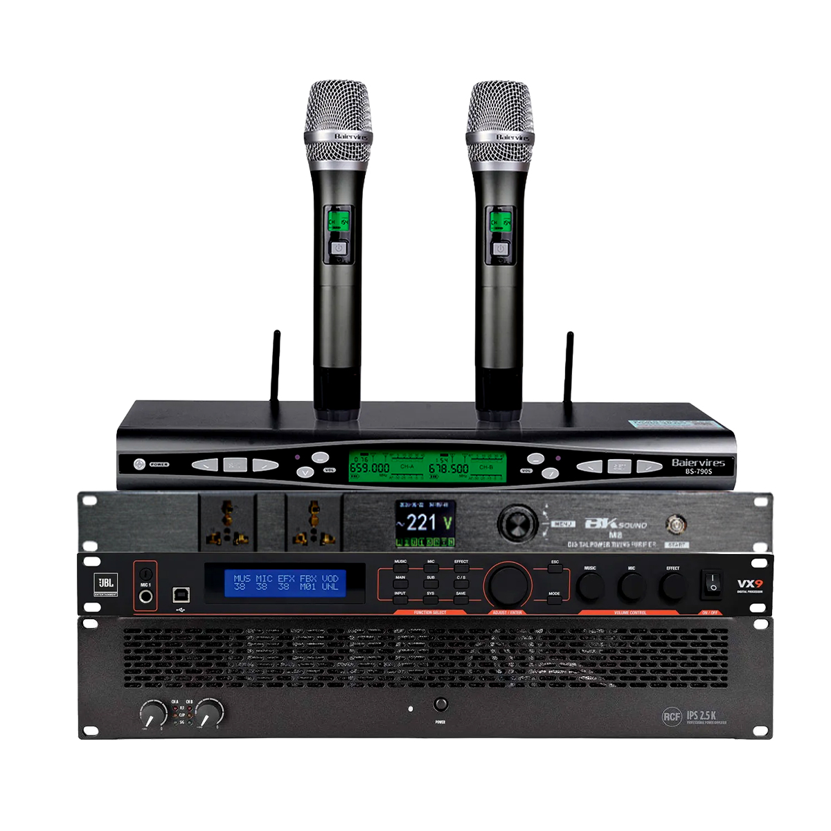 Dàn karaoke cao cấp RCF 42 (RCF G-MAX 10, RCF IPS 2.5K, JBL VX9, dBTechnologies Sub612, Baiervires BS-790s) - Hình 4