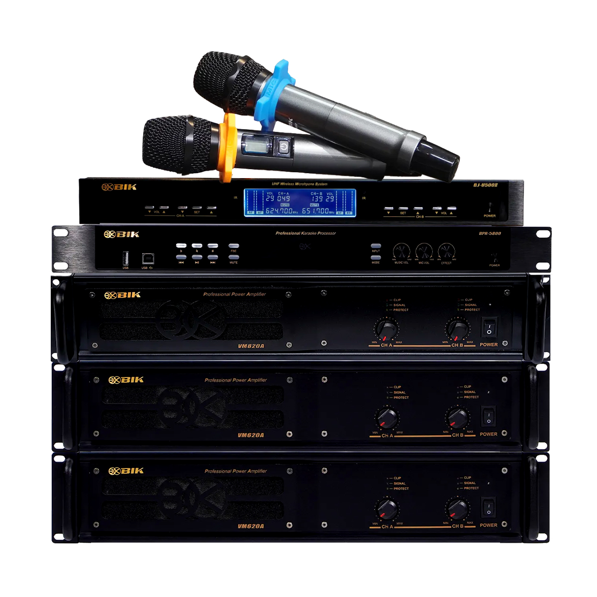 Dàn karaoke kinh doanh BC-23KD (JBL MTS12, BIK VM 620A, BIK VM 820A, BIK BPR-5800, BIK KSP-W181, BIK BJ-U500II) - Hình 3