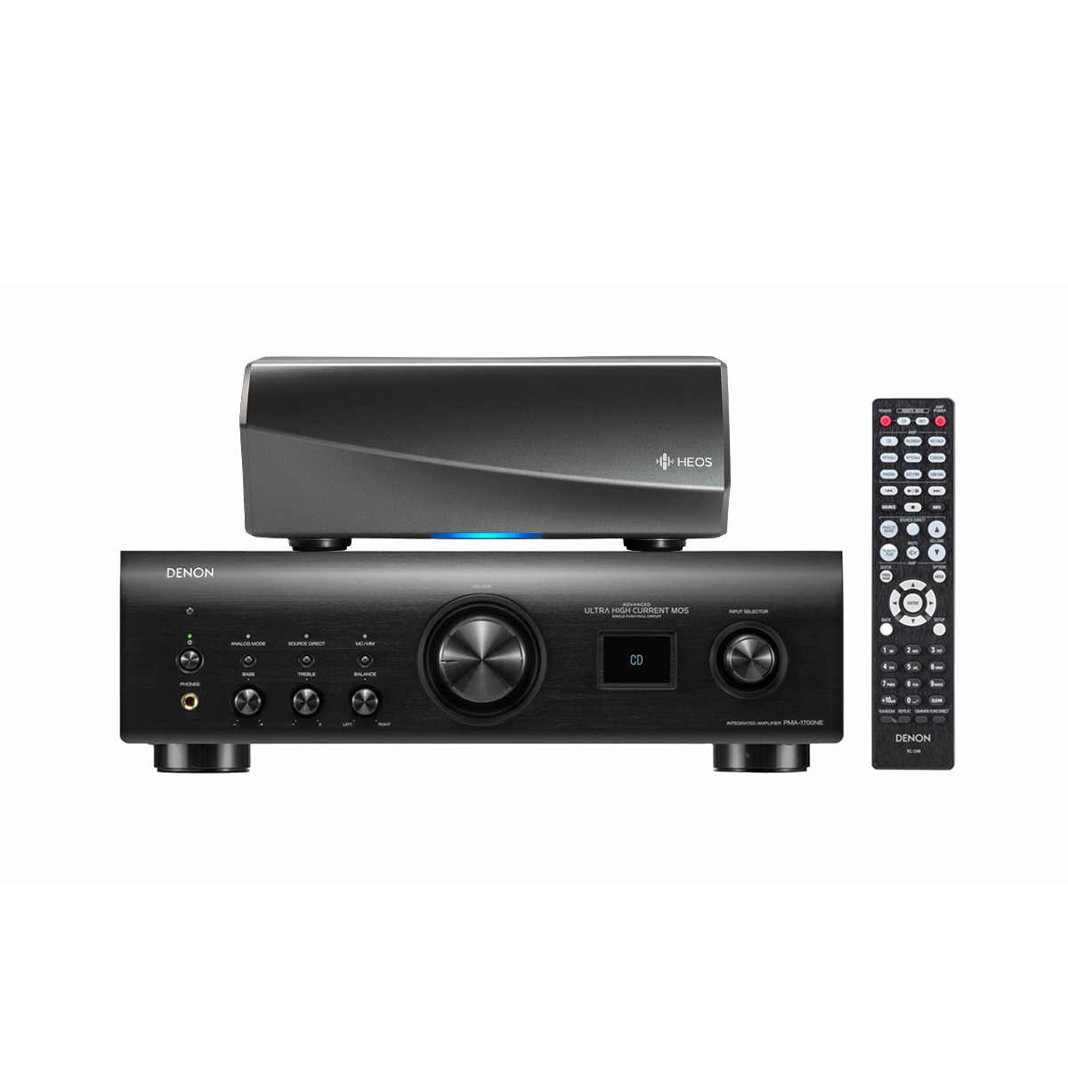 combo Amply Denon PMA 1700NE + Music Server Denon HEOS Link HS2