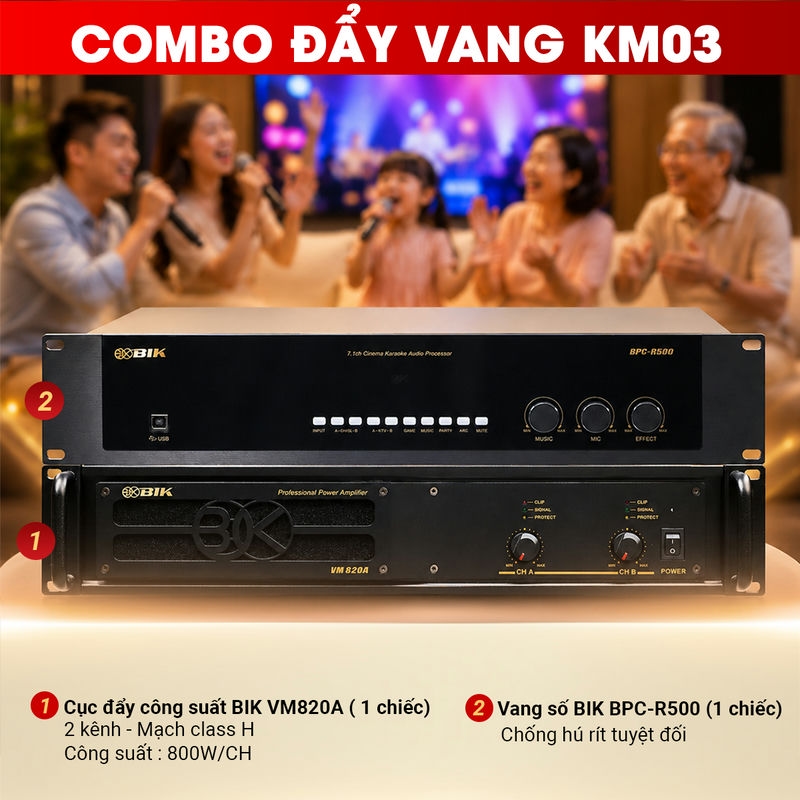 Combo đẩy vang KM03