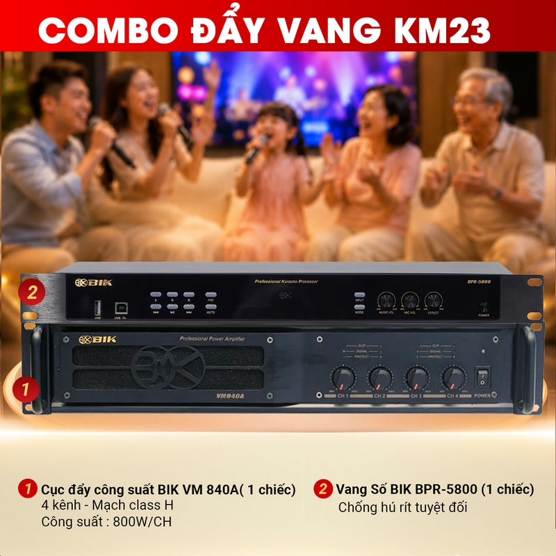 Combo đẩy vang KM23