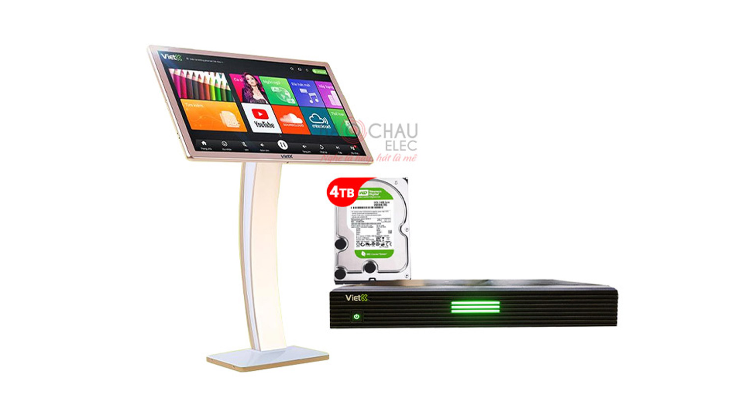 Combo Đầu VietK 4K Plus 4TB + Màn VietK 21 inch