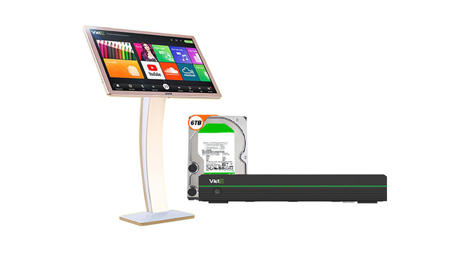 Combo Đầu VietK Pro 6TB + Màn VietK 21 inch