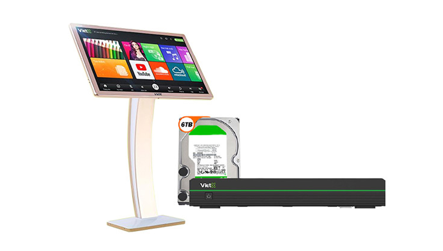 Combo Đầu VietK Pro 6TB + Màn VietK 22 inch