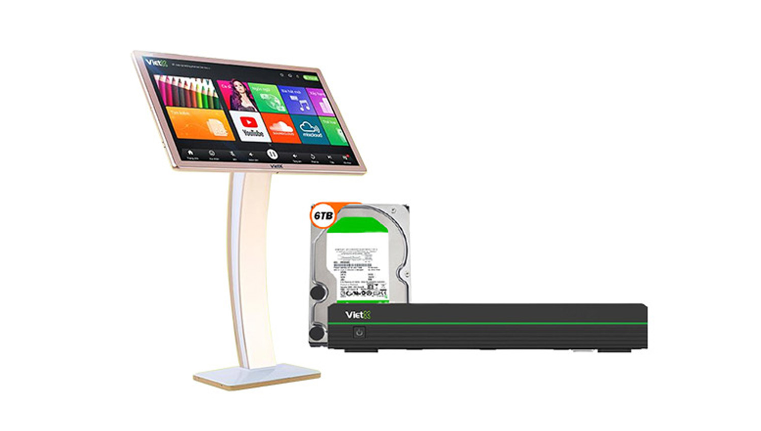 Combo Đầu VietK Pro 6TB + Màn VietK 27 inch