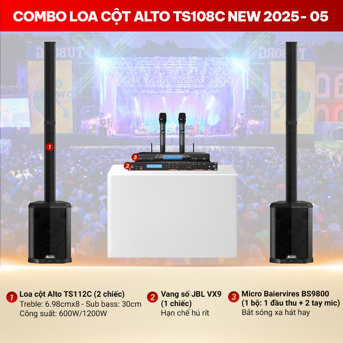 Combo loa cột Alto TS112C- 05