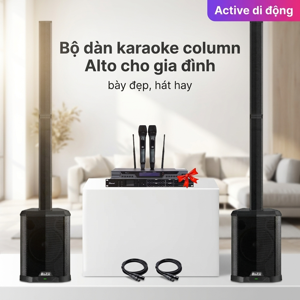 Combo loa cột Alto TS112C New 02 (Alto TS112C, DSP 9000 Plus, Bksound M200)