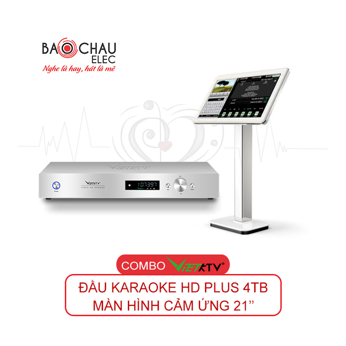 Đầu Karaoke Việt KTV HDPlus 4TB + Màn hình 21inch