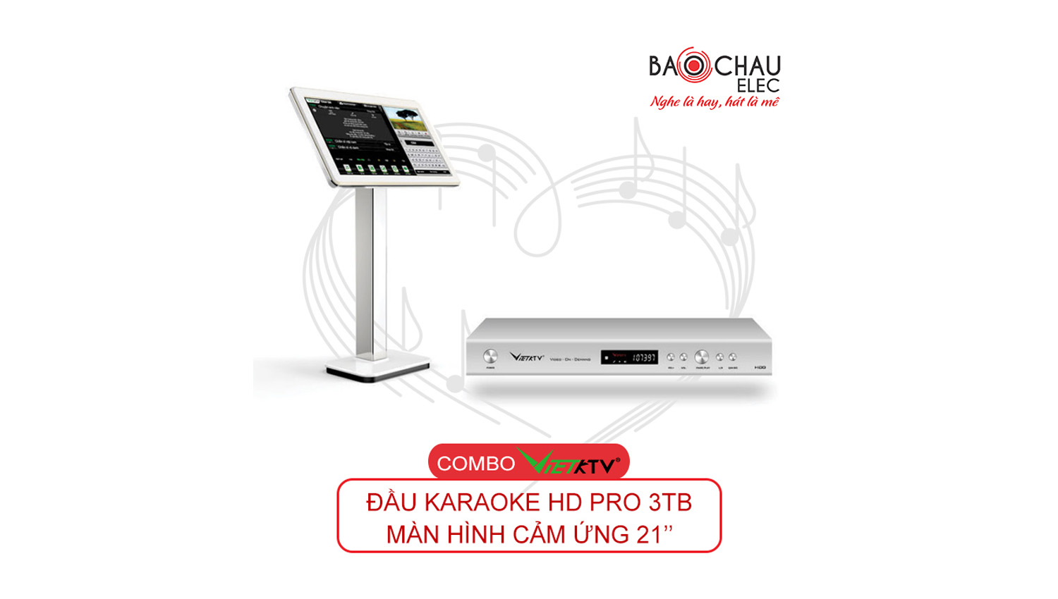 Combo VietKTV HD PRO 3TB + Màn hình 21