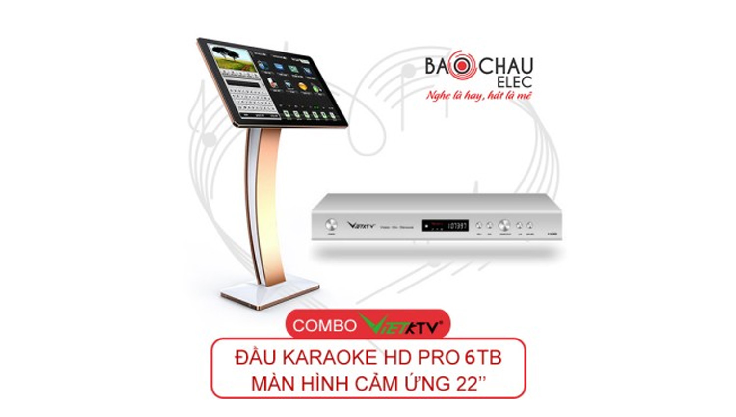 Combo VietKTV HD Pro 6TB + màn 22 inch