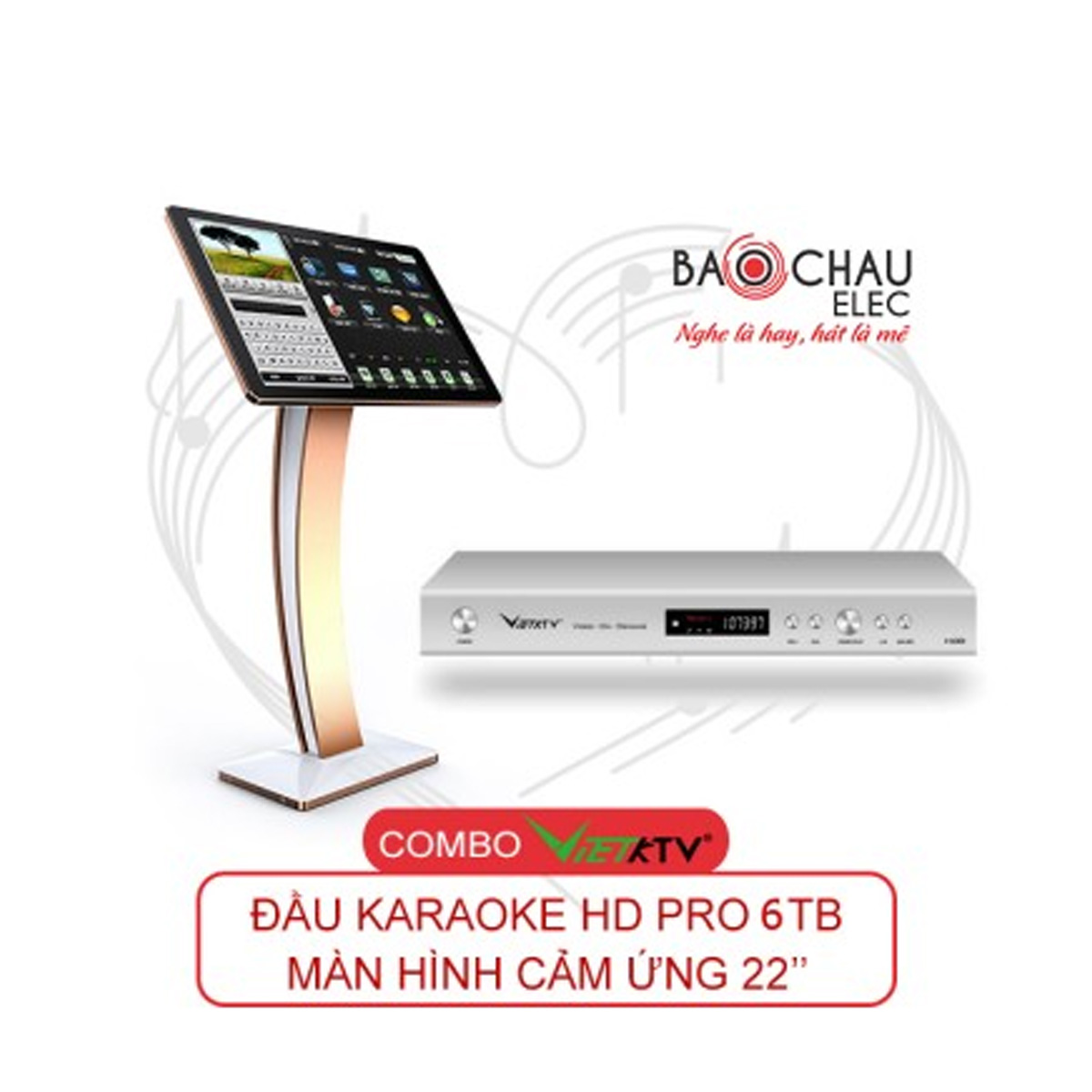Combo VietKTV HD Pro 6TB + màn 22 inch