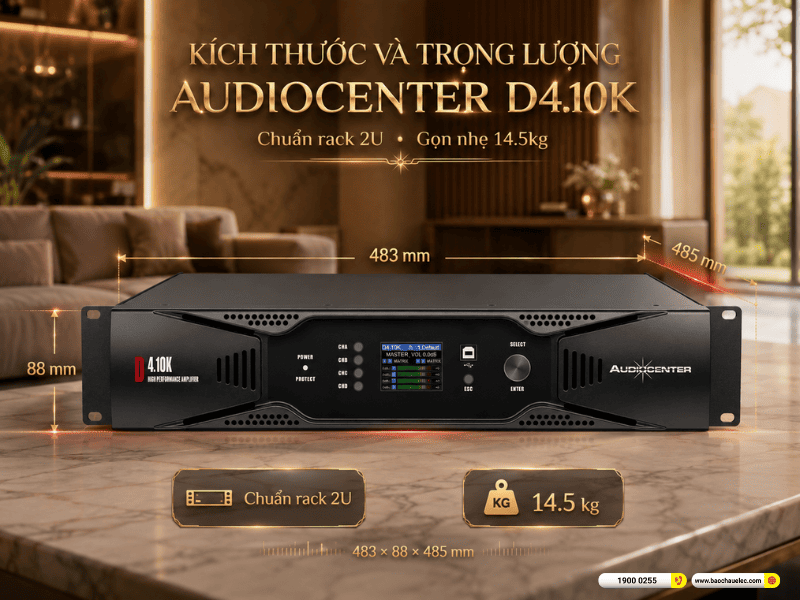 Cục đẩy 4 k&ecirc;nh Audiocenter D4.10K