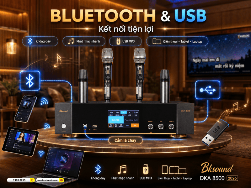 Digital Karaoke Power Amplifier Bksound DKA 8500 New 2026