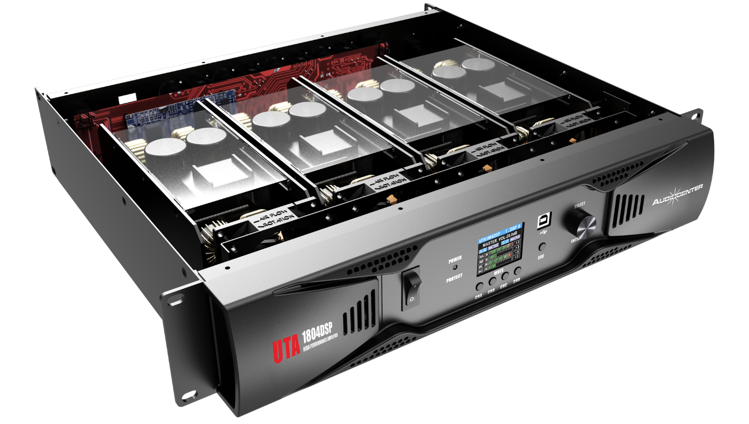 Cục đẩy 4 kênh Audiocenter UTA1804DSP