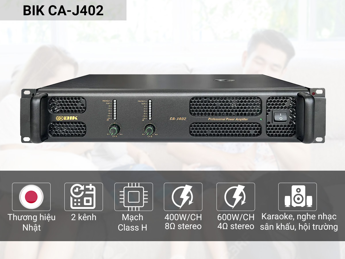 Cục đẩy công suất 2 kênh BIK CA-J402