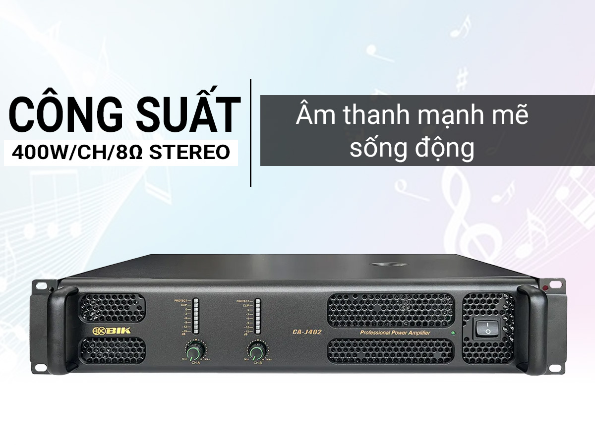 Cục đẩy công suất 2 kênh BIK CA-J402