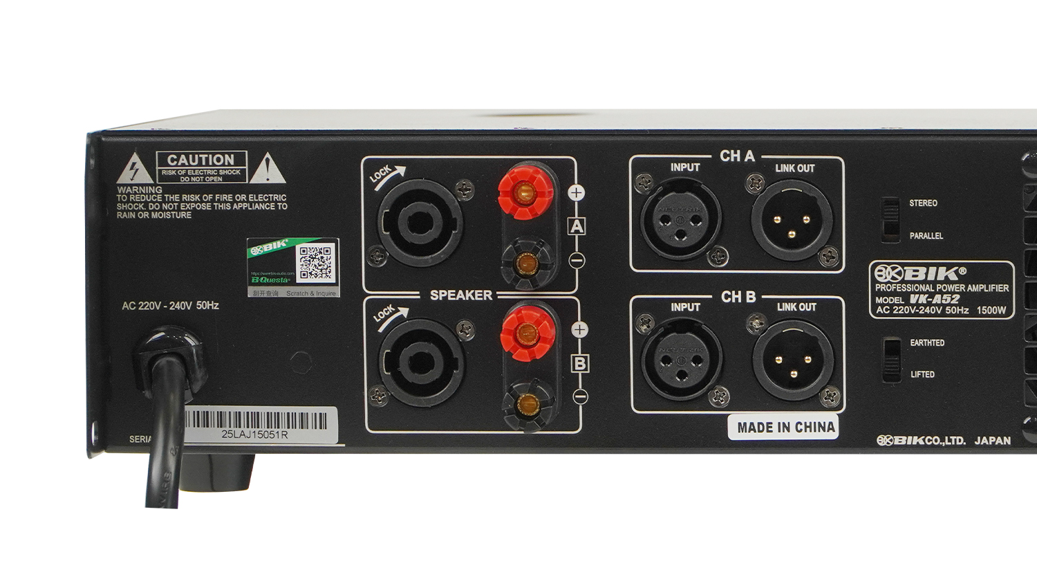 Cục đẩy công suất 2 kênh BIK VK-A52