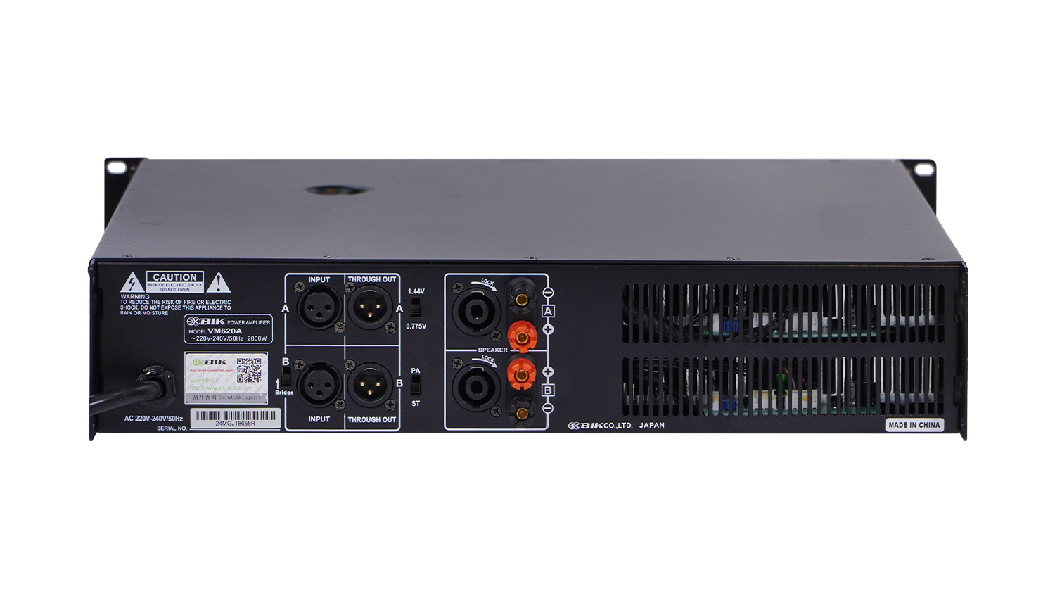 Cục đẩy công suất 2 kênh BIK VM 620A