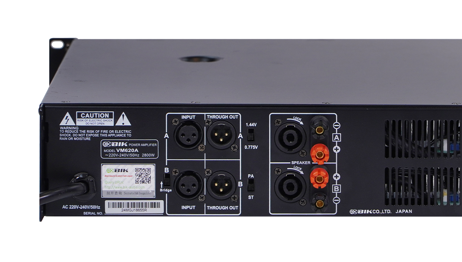 Cục đẩy công suất 2 kênh BIK VM 620A